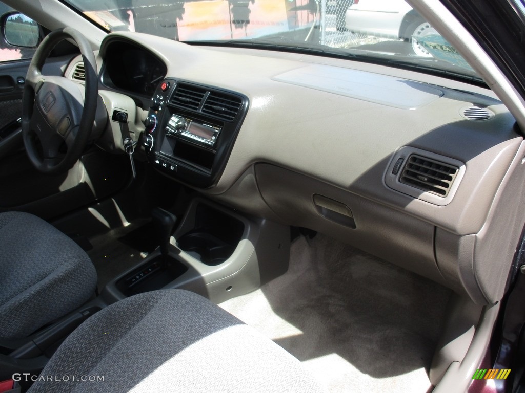 2000 Civic LX Sedan - Vintage Plum / Beige photo #16