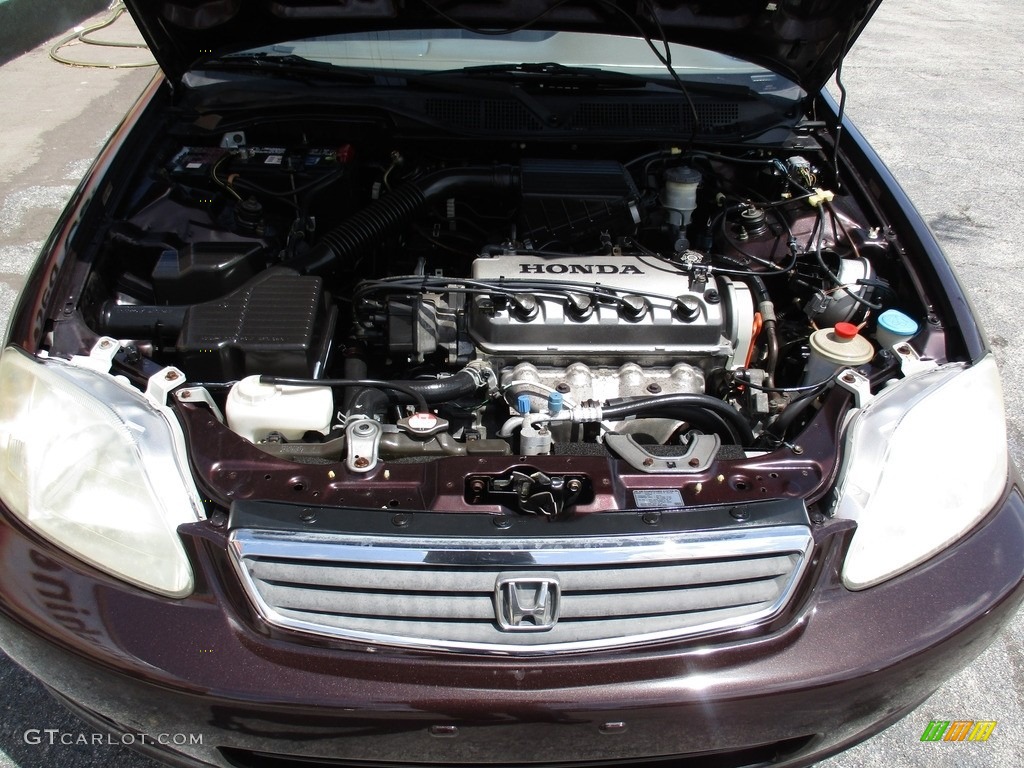 2000 Civic LX Sedan - Vintage Plum / Beige photo #18