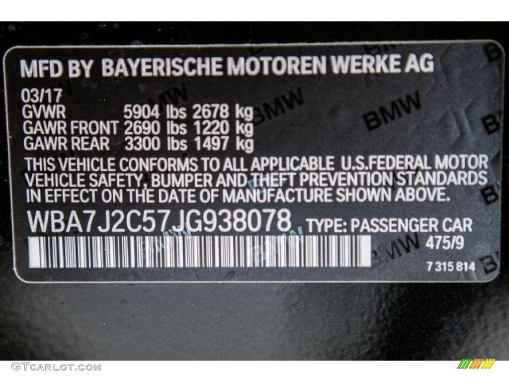 2018 7 Series 740e iPerformance xDrive Sedan - Black Sapphire Metallic / Black photo #11