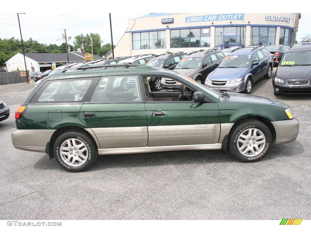 2001 Outback Wagon - Timberline Green Metallic / Beige photo #4