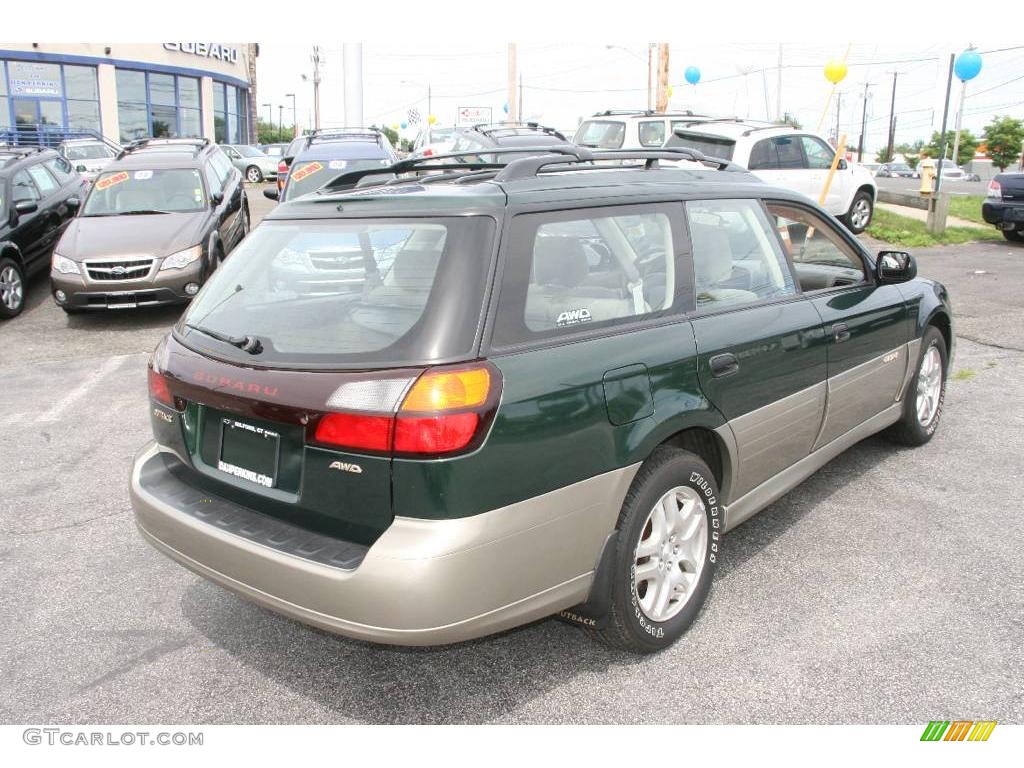 2001 Outback Wagon - Timberline Green Metallic / Beige photo #5