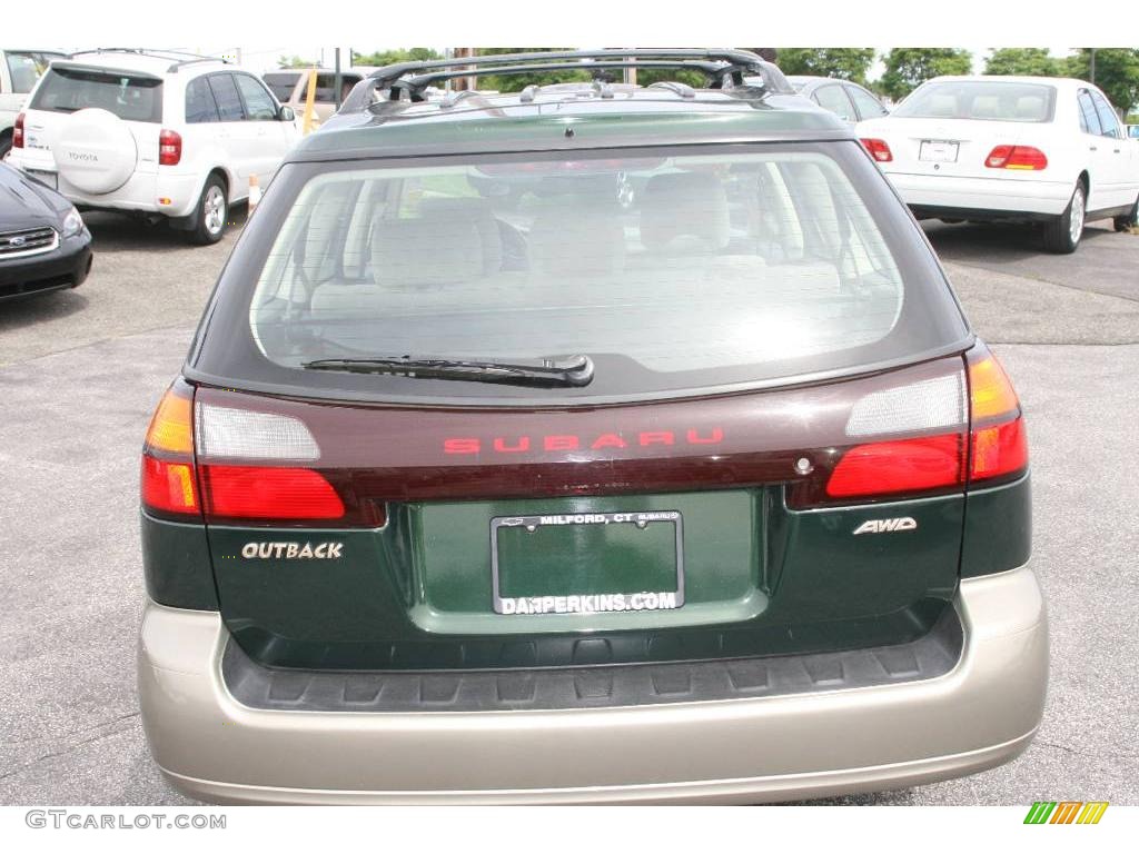 2001 Outback Wagon - Timberline Green Metallic / Beige photo #6