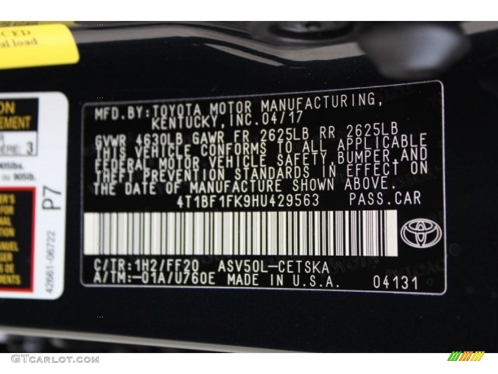 2017 Camry SE - Cosmic Gray Mica / Black photo #22