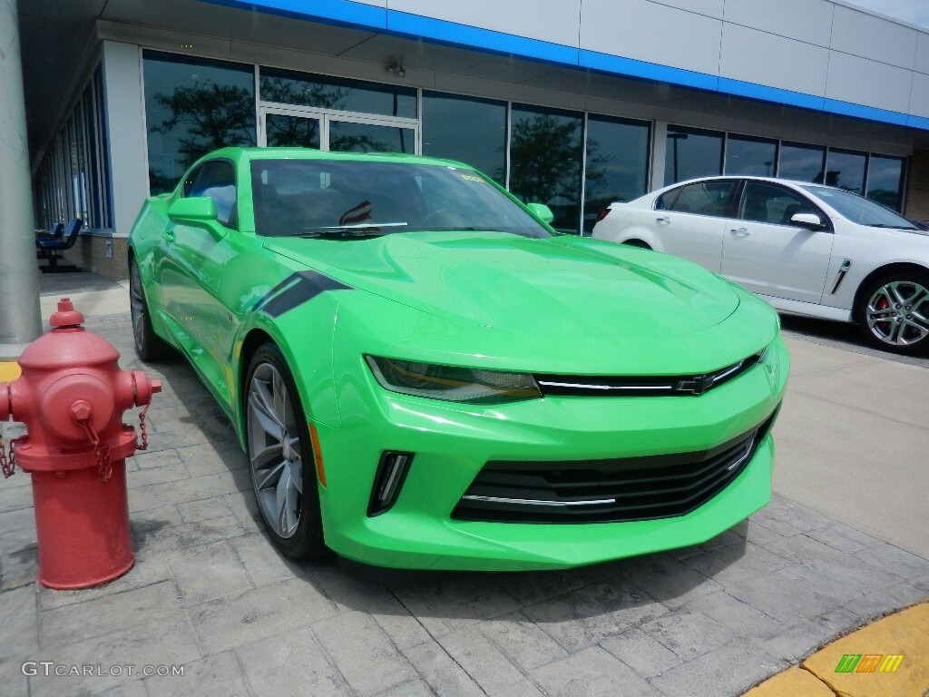 2017 Camaro LT Coupe - Krypton Green / Jet Black photo #3