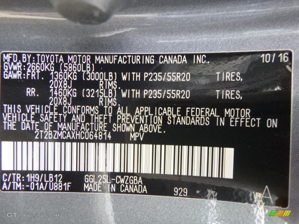 2017 RX 350 AWD - Nebula Gray Pearl / Stratus Gray photo #10