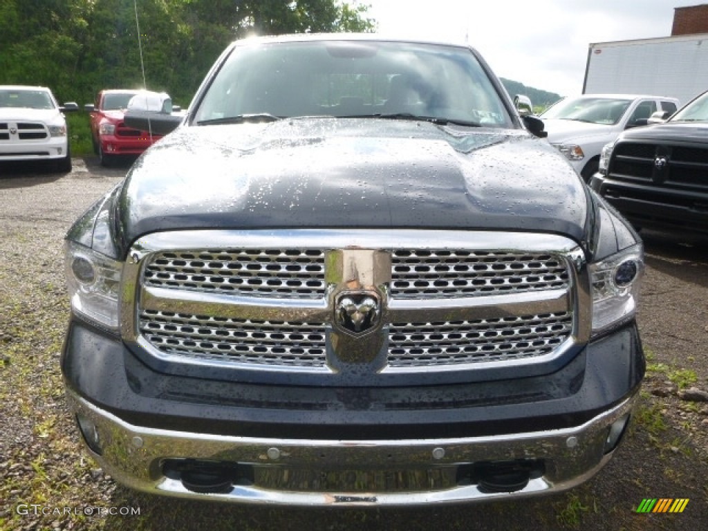 2017 1500 Laramie Crew Cab 4x4 - Maximum Steel Metallic / Black photo #7