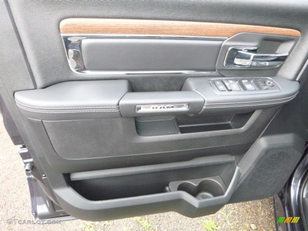 2017 1500 Laramie Crew Cab 4x4 - Maximum Steel Metallic / Black photo #14