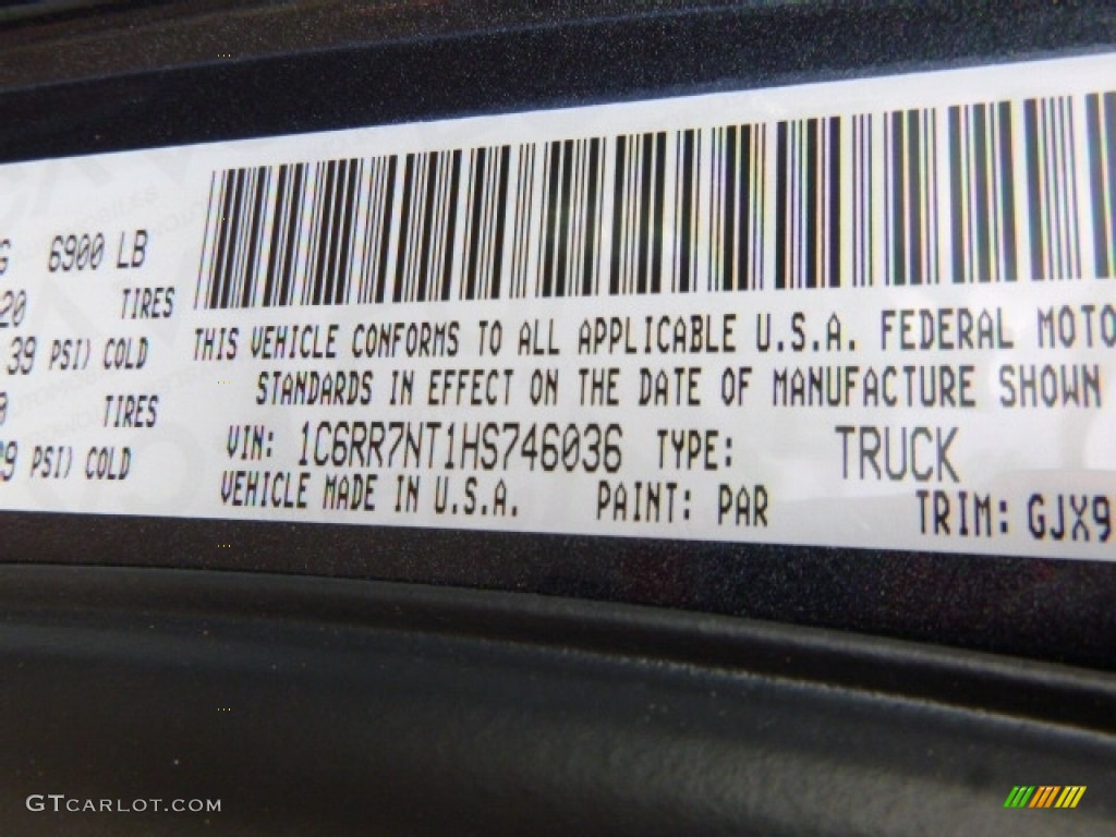 2017 1500 Laramie Crew Cab 4x4 - Maximum Steel Metallic / Black photo #15