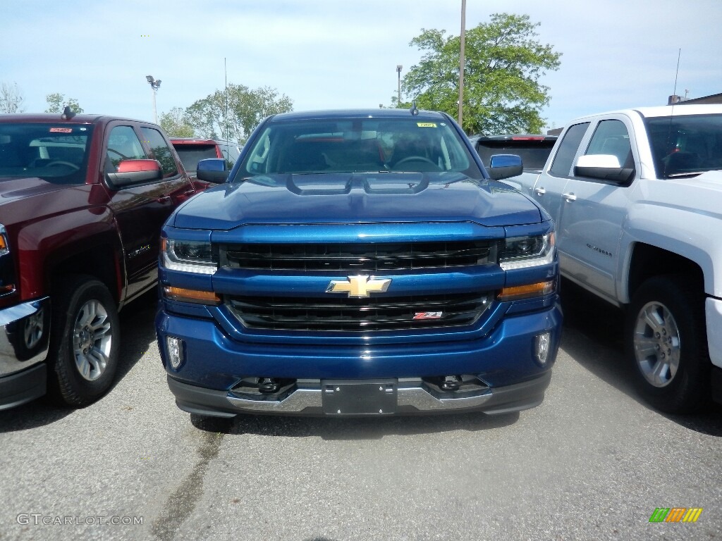 2017 Silverado 1500 LT Double Cab 4x4 - Deep Ocean Blue Metallic / Jet Black photo #2