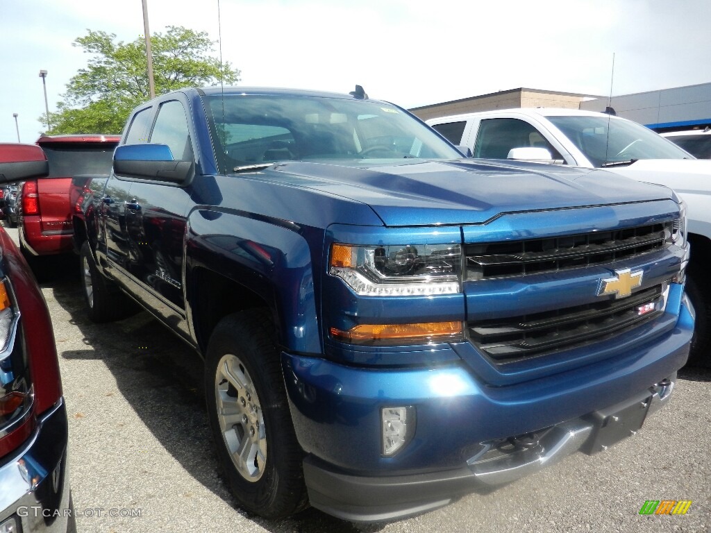 2017 Silverado 1500 LT Double Cab 4x4 - Deep Ocean Blue Metallic / Jet Black photo #3