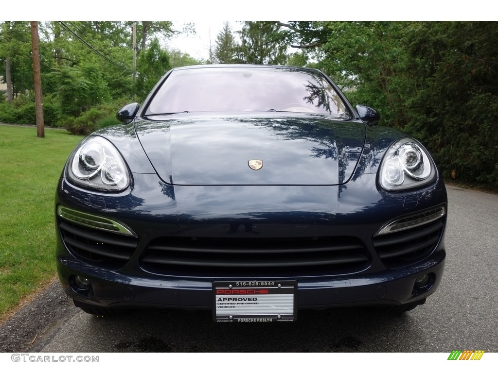 2014 Cayenne S Hybrid - Dark Blue Metallic / Luxor Beige photo #2