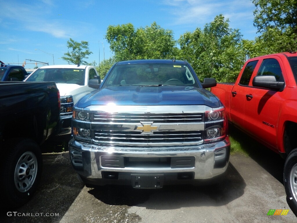 2017 Silverado 2500HD Work Truck Regular Cab 4x4 - Deep Ocean Blue Metallic / Dark Ash/Jet Black photo #2