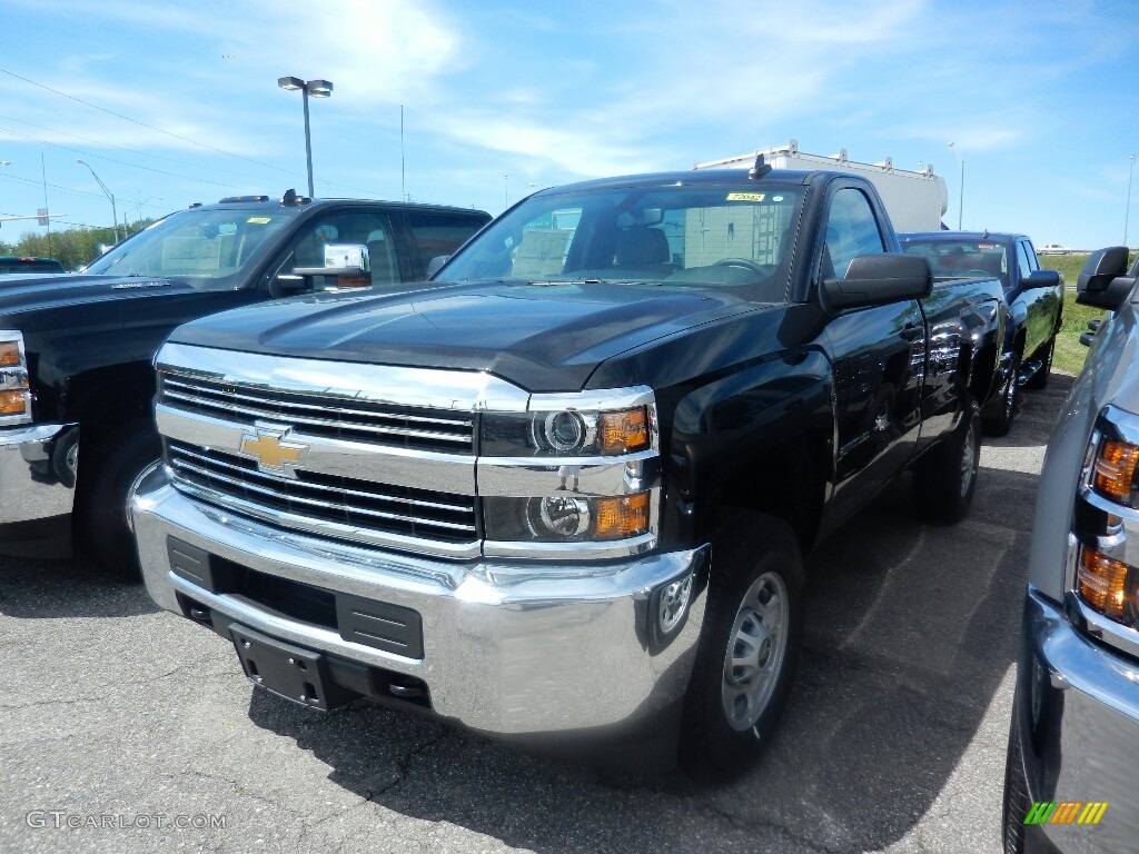 2017 Silverado 2500HD Work Truck Regular Cab 4x4 - Black / Dark Ash/Jet Black photo #1