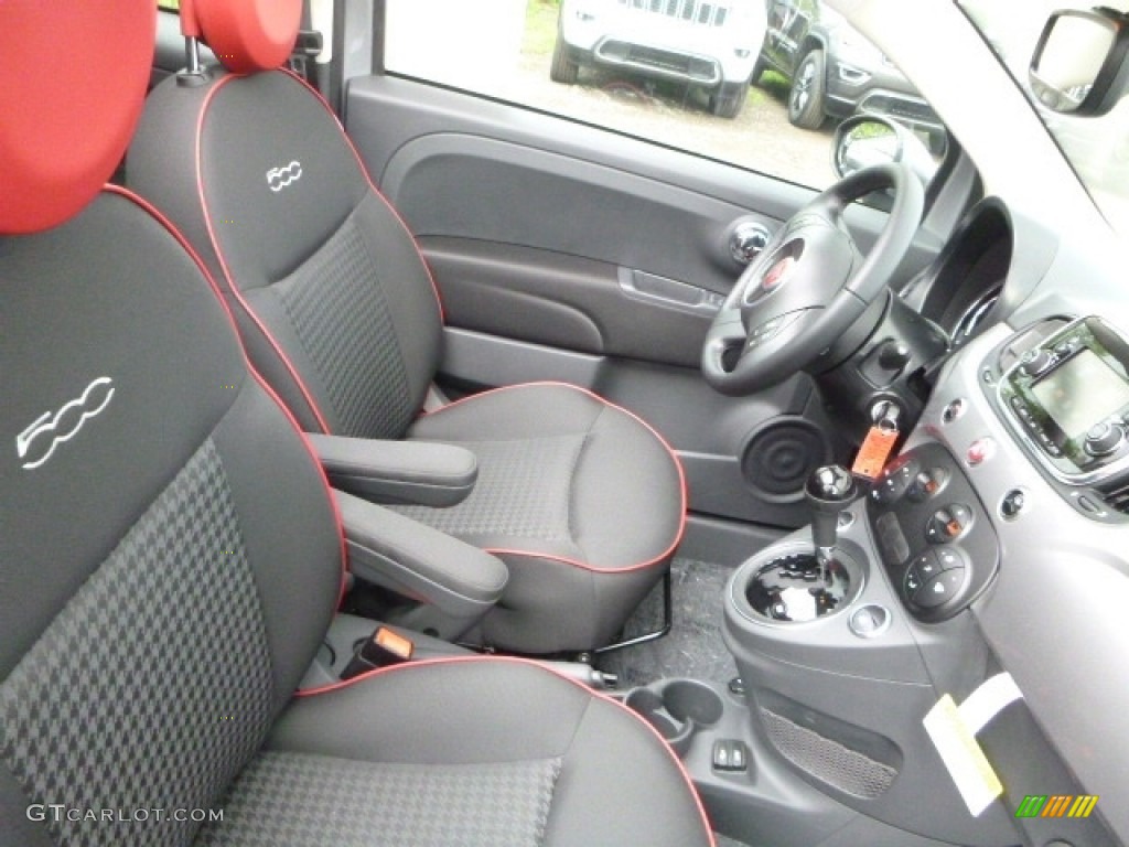 Nero (Black) Interior 2017 Fiat 500c Pop Photo #120616203