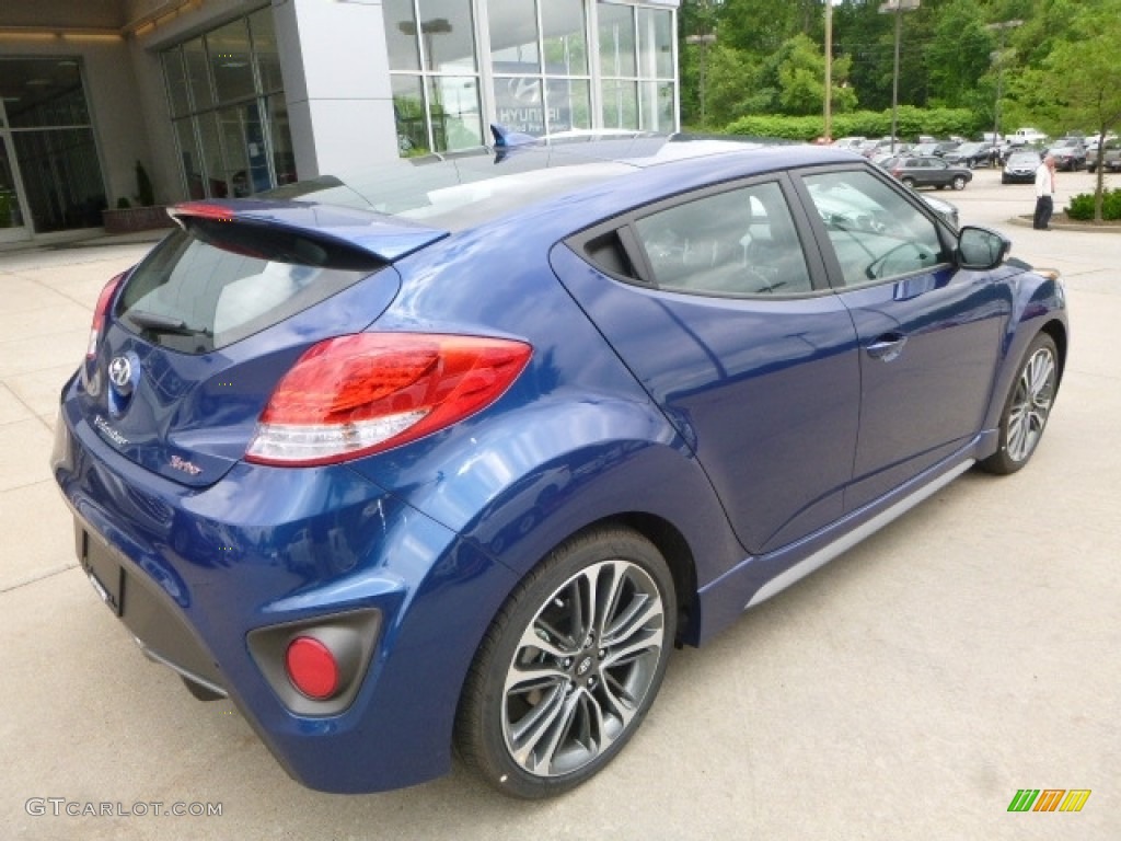 2017 Veloster Turbo - Pacific Blue / Black photo #2
