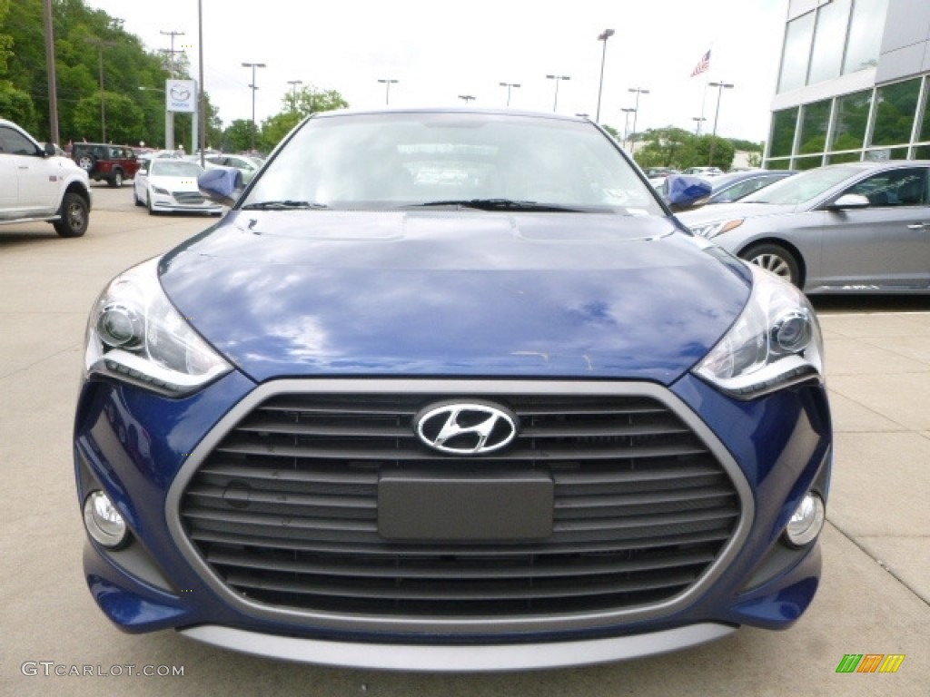 2017 Veloster Turbo - Pacific Blue / Black photo #4