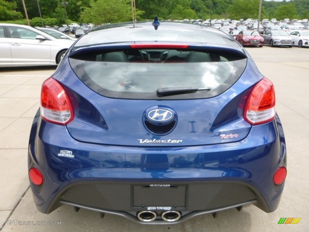 2017 Veloster Turbo - Pacific Blue / Black photo #6