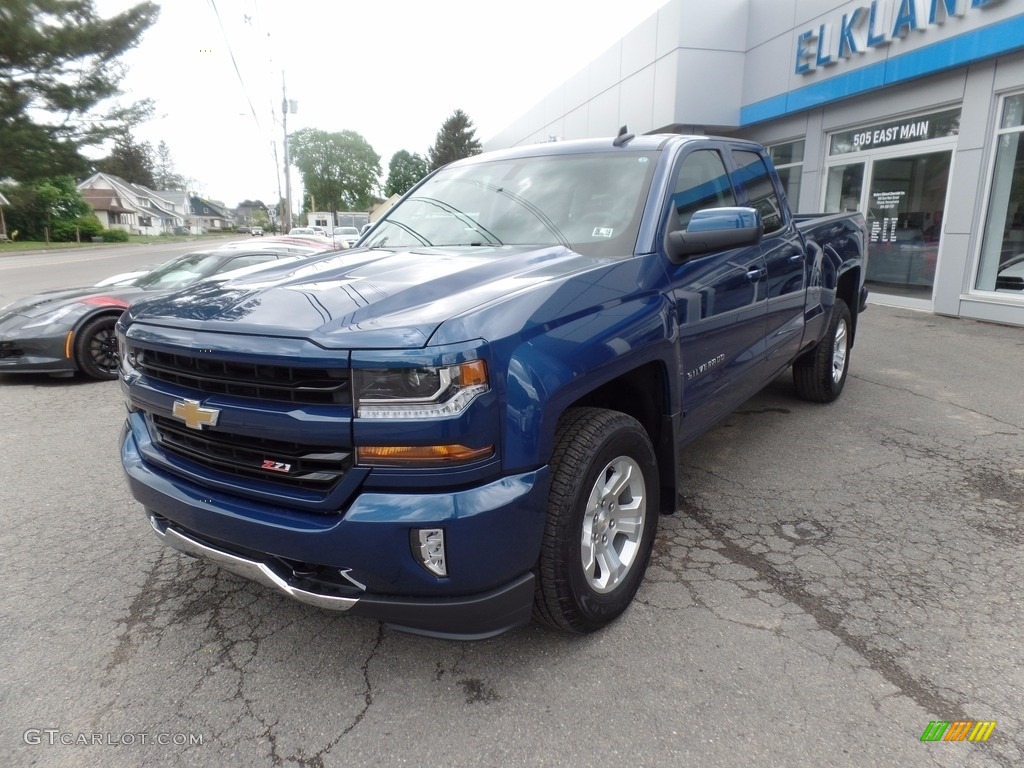 2017 Silverado 1500 LT Double Cab 4x4 - Deep Ocean Blue Metallic / Dark Ash/Jet Black photo #3