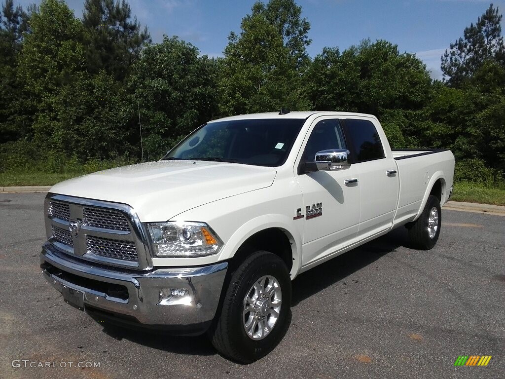 2017 2500 Laramie Crew Cab 4x4 - Pearl White / Black photo #2