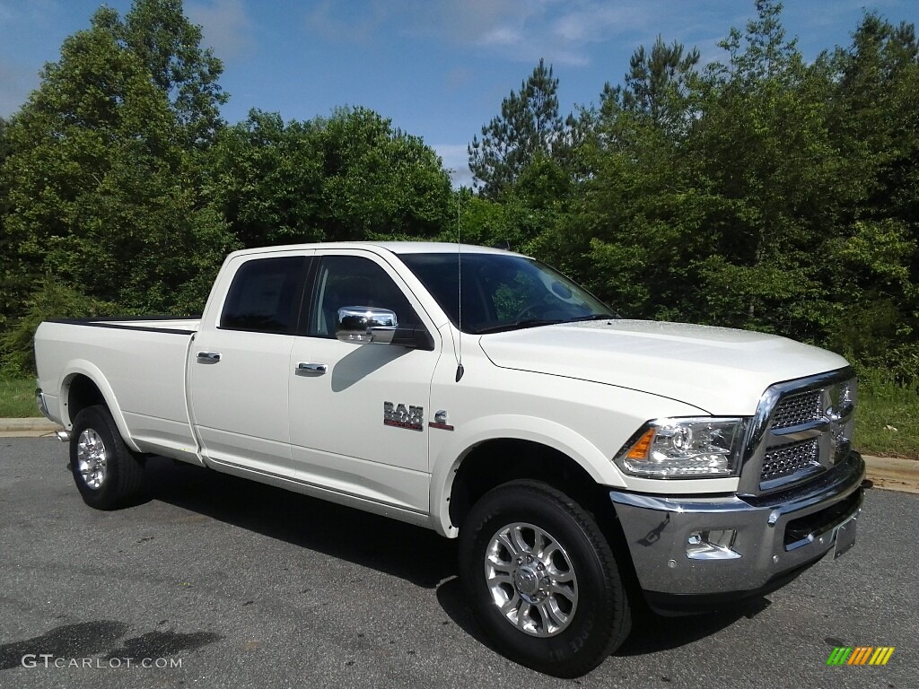 2017 2500 Laramie Crew Cab 4x4 - Pearl White / Black photo #4