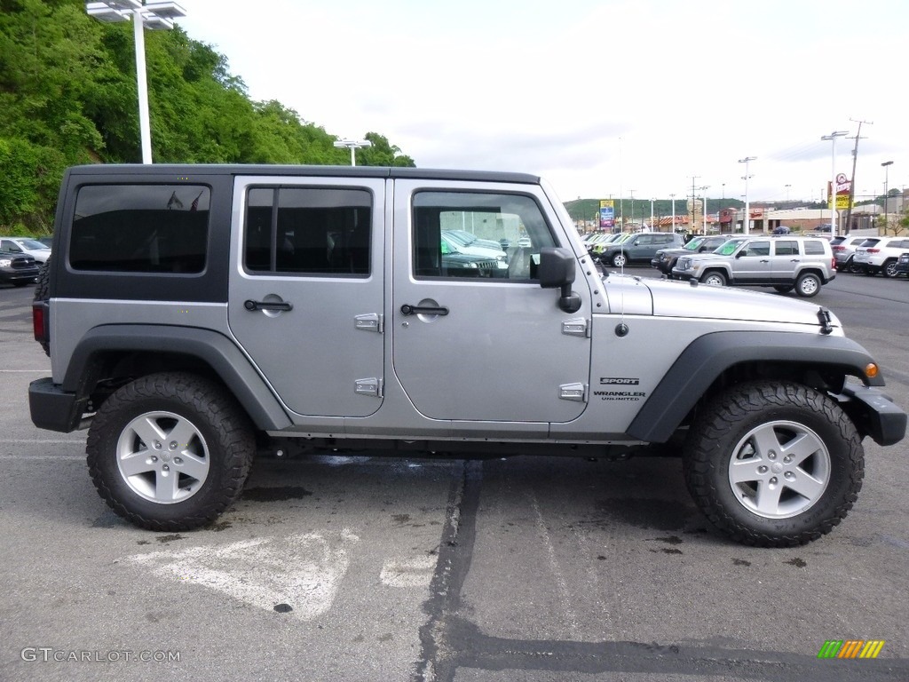 2017 Wrangler Unlimited Sport 4x4 - Billet Silver Metallic / Black photo #7