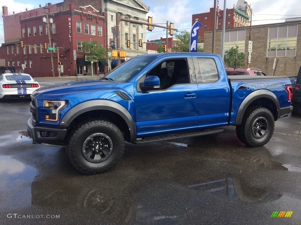 2017 F150 SVT Raptor SuperCab 4x4 - Lightning Blue / Raptor Black photo #4