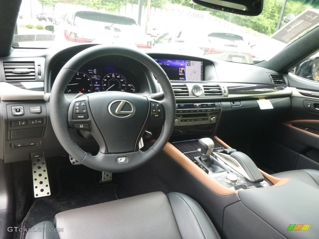 Black/Saddle Tan Interior 2017 Lexus LS 460 AWD Photo #120619629
