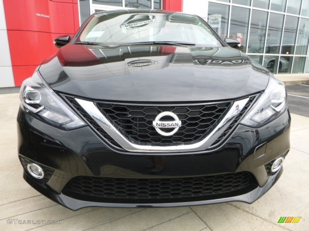 2017 Sentra SR Turbo - Super Black / Charcoal photo #9