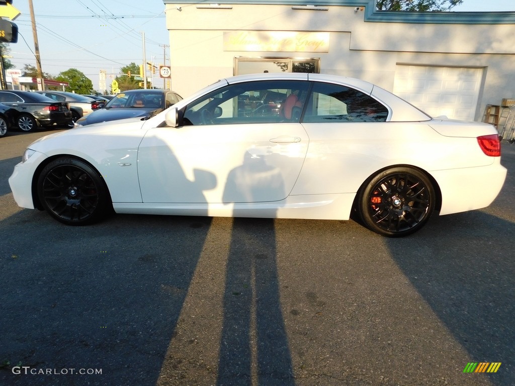 2011 3 Series 335i Convertible - Alpine White / Coral Red/Black Dakota Leather photo #8