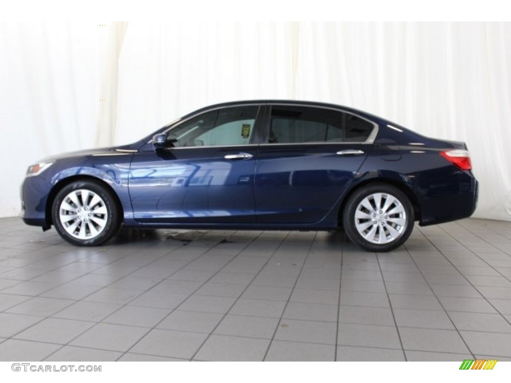 2014 Accord EX Sedan - Obsidian Blue Pearl / Gray photo #4