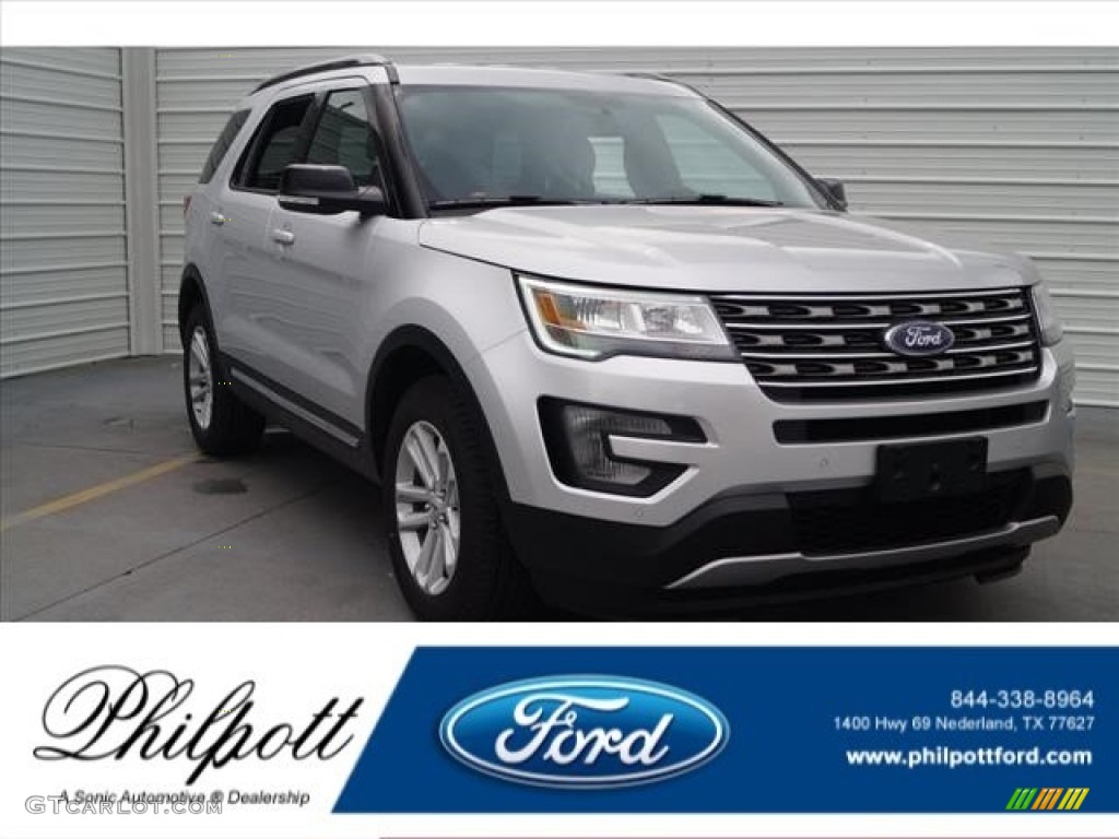 2017 Explorer XLT - Ingot Silver / Ebony Black photo #1