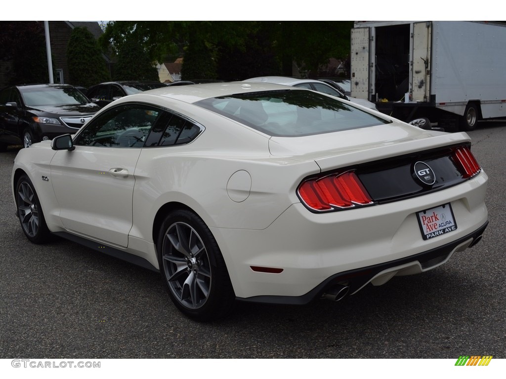2015 Mustang 50th Anniversary GT Coupe - 50th Anniversary Wimbledon White / 50th Anniversary Cashmere photo #5