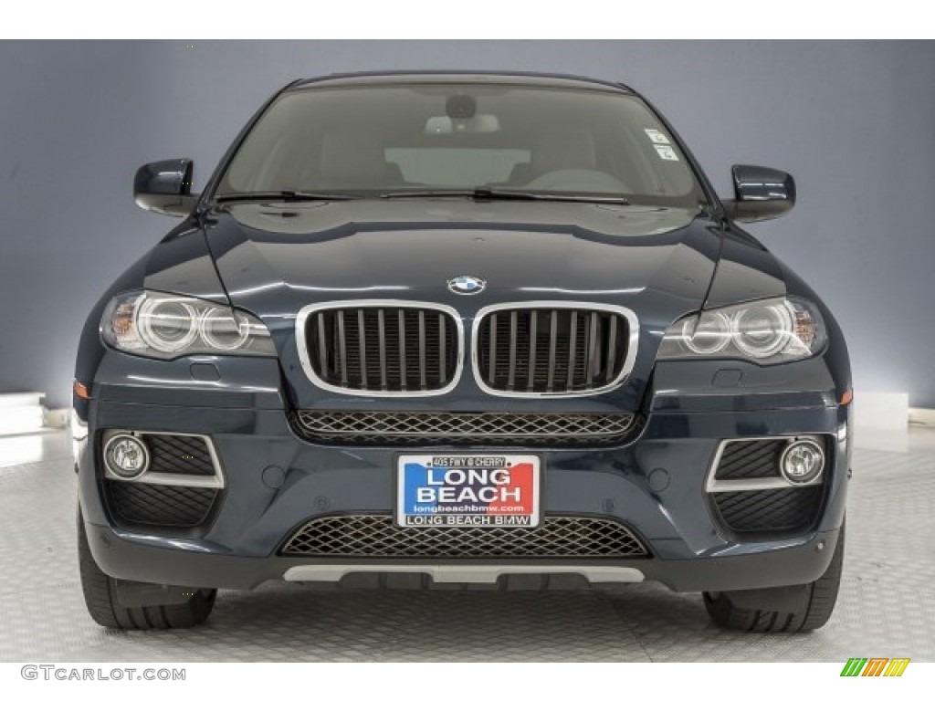 2014 X6 xDrive35i - Midnight Blue Metallic / Black photo #2