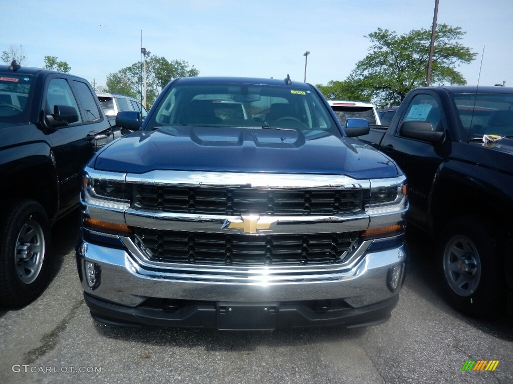 2017 Silverado 1500 LT Double Cab 4x4 - Deep Ocean Blue Metallic / Jet Black photo #2