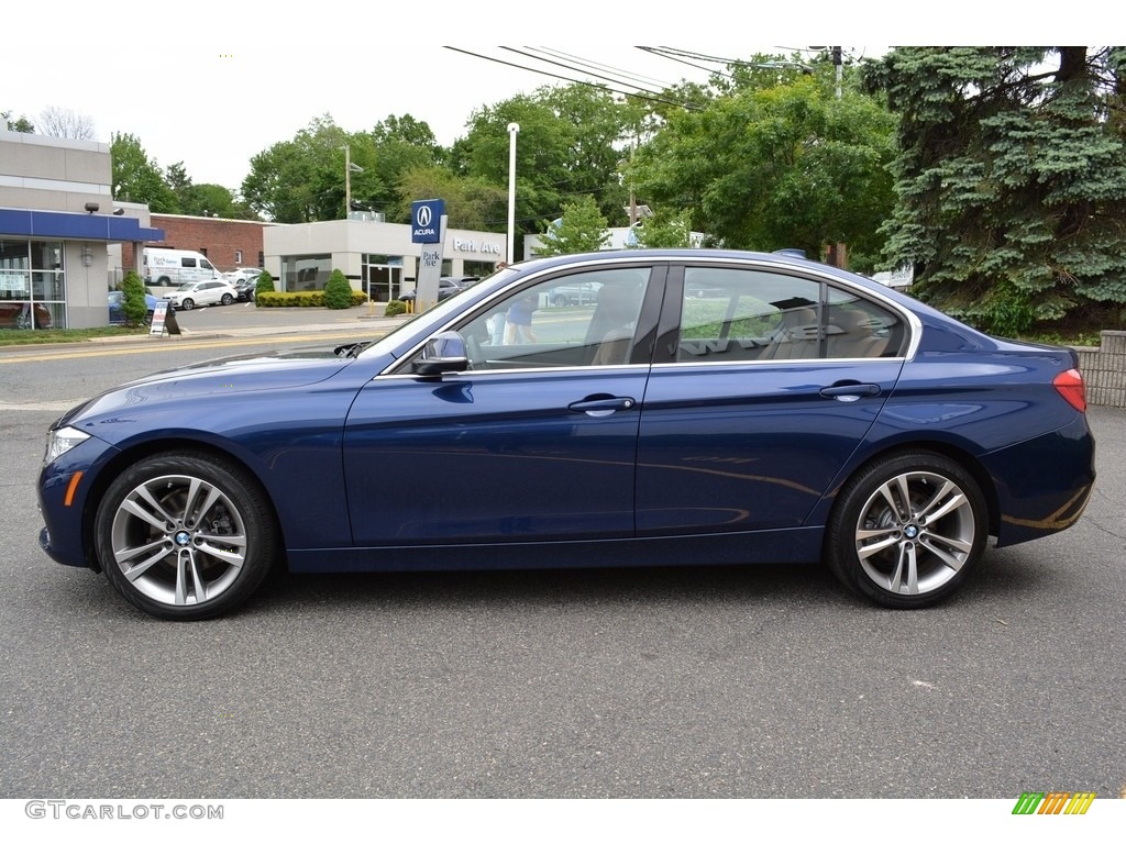 2017 3 Series 330i xDrive Sedan - Imperial Blue Metallic / Saddle Brown photo #5