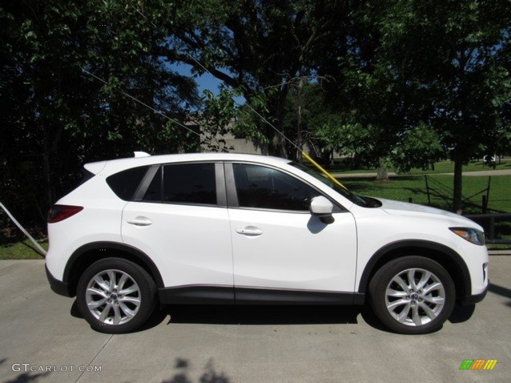 2013 CX-5 Grand Touring - Crystal White Pearl Mica / Black photo #6