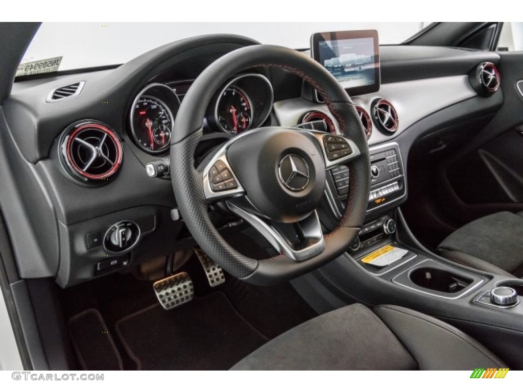 2018 Mercedes-Benz CLA 250 Coupe Black/DINAMICA w/Red stitching Dashboard Photo #120645046