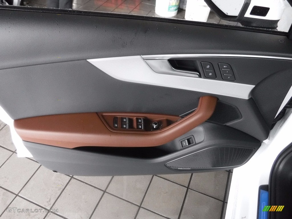 2017 Audi A4 2.0T Premium Plus quattro Nougat Brown Door Panel Photo #120646727