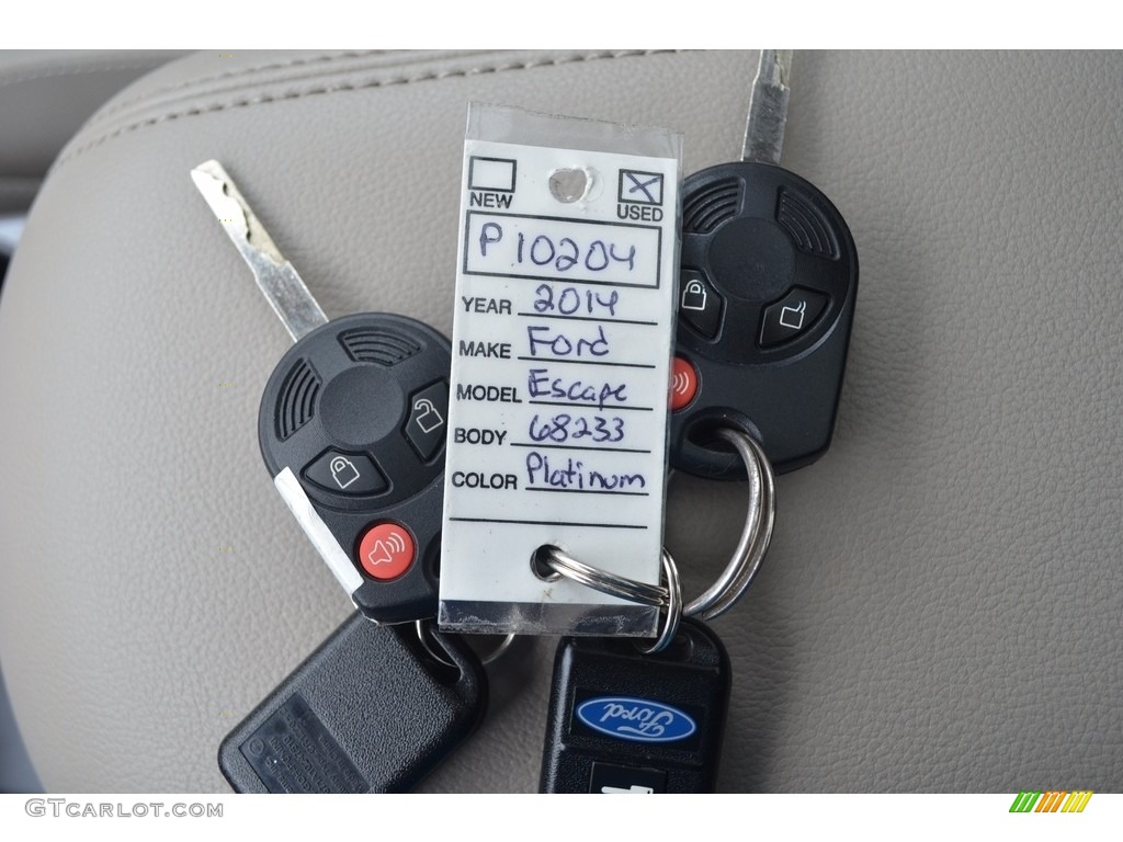 2014 Escape SE 1.6L EcoBoost - White Platinum / Medium Light Stone photo #26