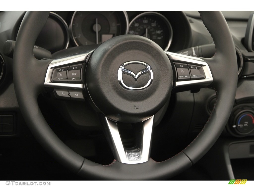 2016 Mazda MX-5 Miata Sport Roadster Black Steering Wheel Photo #120650489