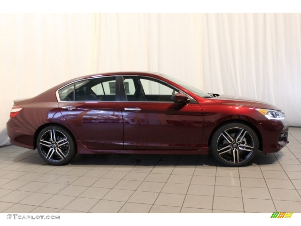 2017 Accord Sport Sedan - Crimson Pearl / Black photo #3
