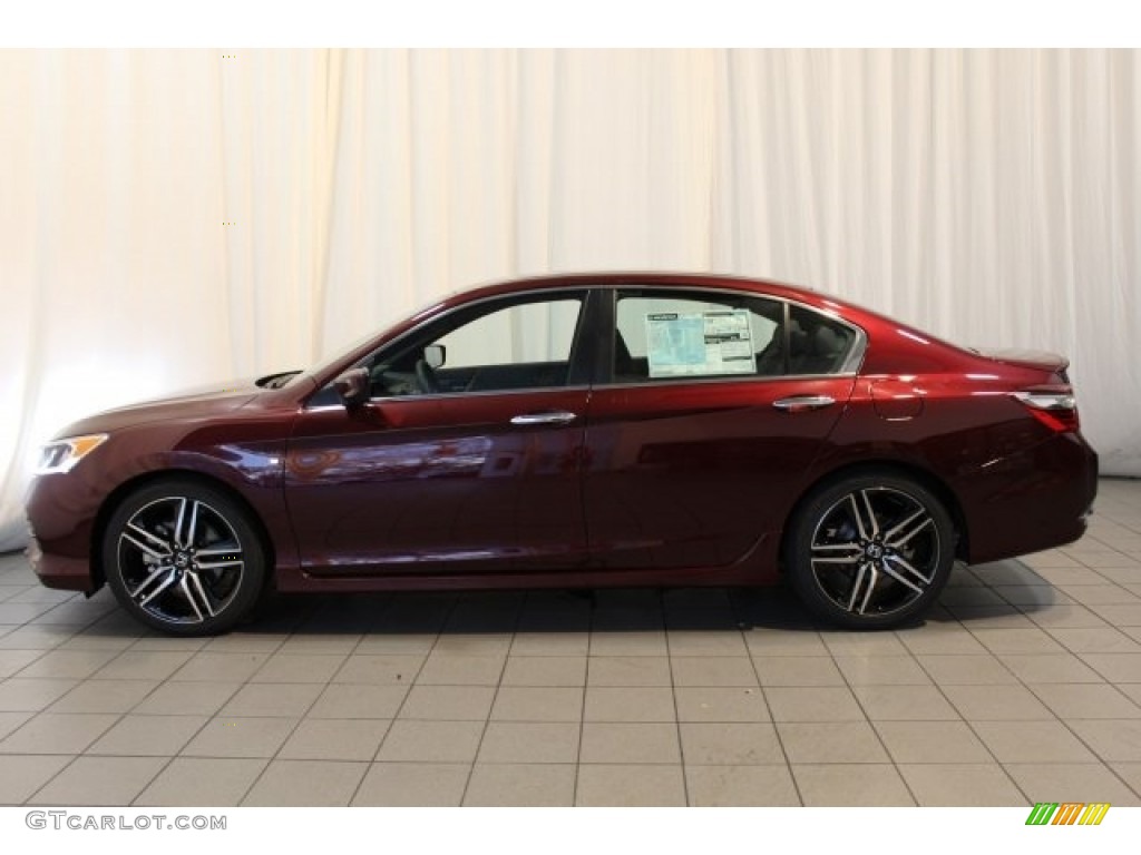 2017 Accord Sport Sedan - Crimson Pearl / Black photo #5