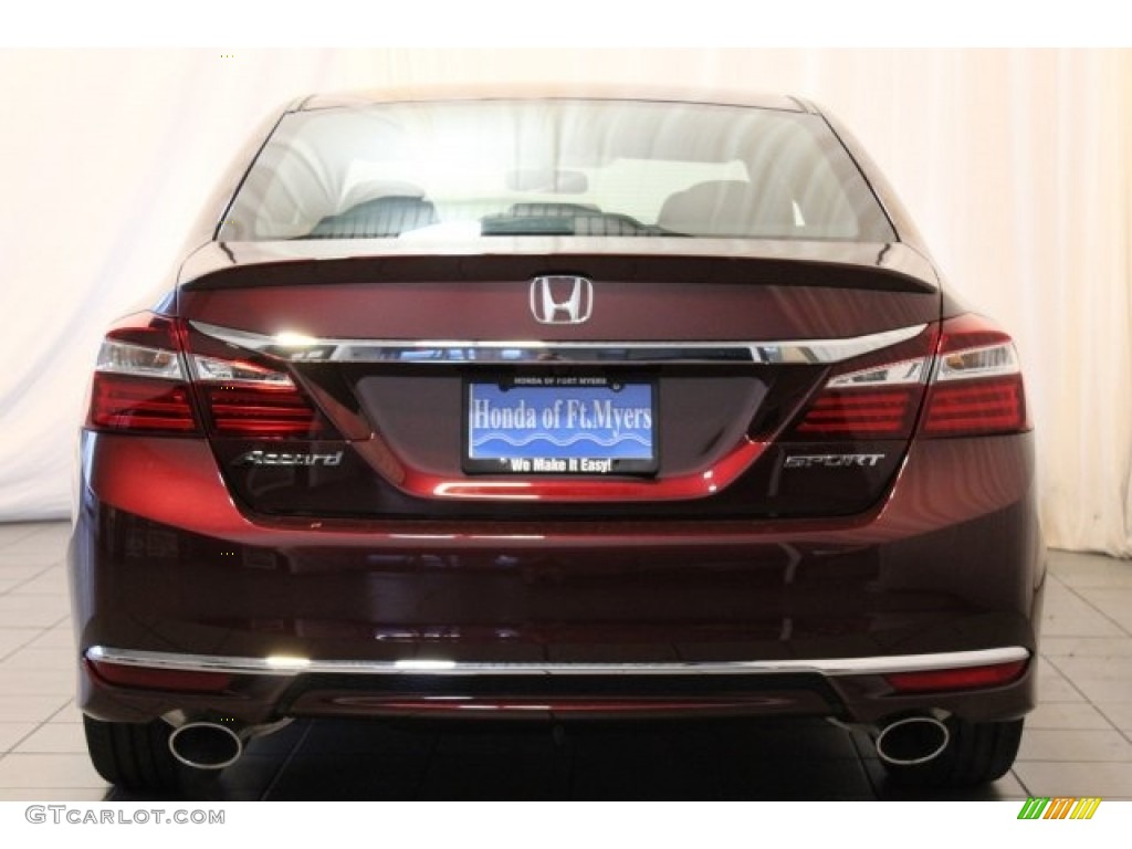 2017 Accord Sport Sedan - Crimson Pearl / Black photo #6