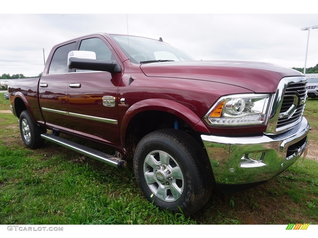 Delmonico Red Pearl 2017 Ram 2500 Laramie Longhorn Crew Cab 4x4 Exterior Photo #120655353
