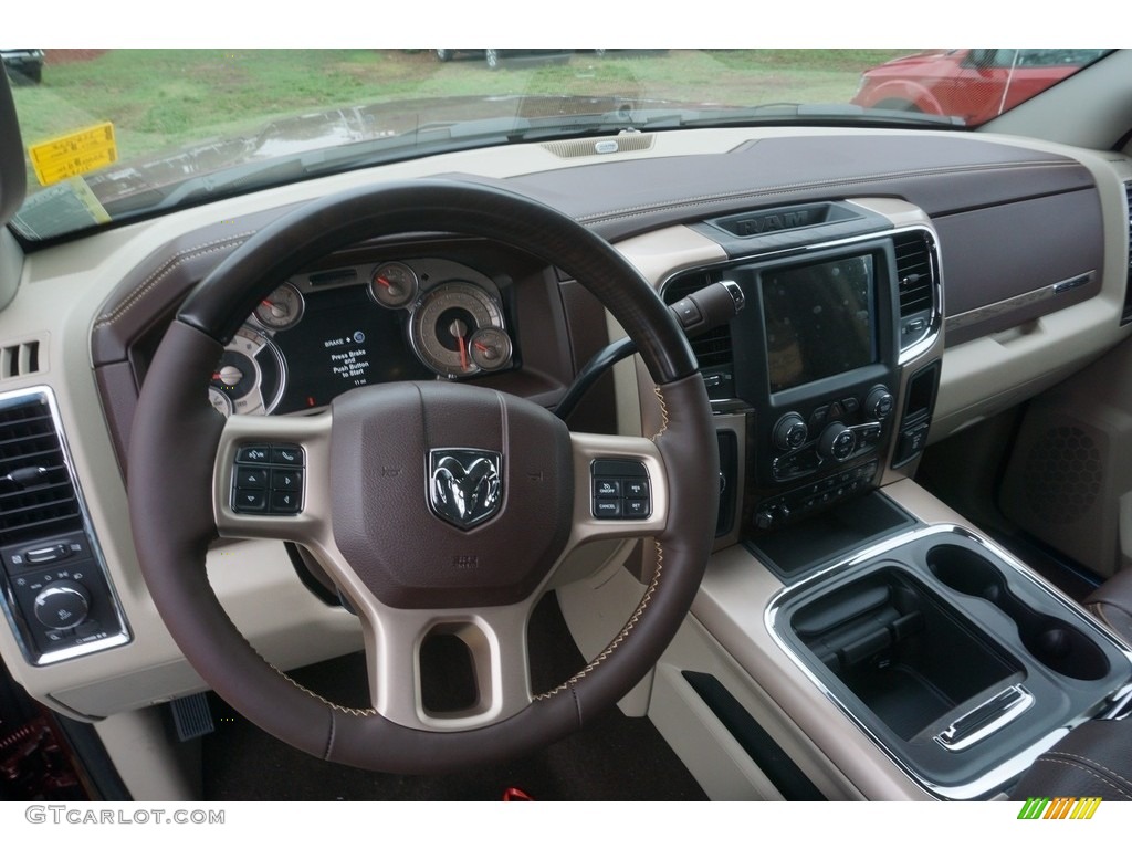 2017 Ram 2500 Laramie Longhorn Crew Cab 4x4 Canyon Brown/Light Frost Beige Dashboard Photo #120655412