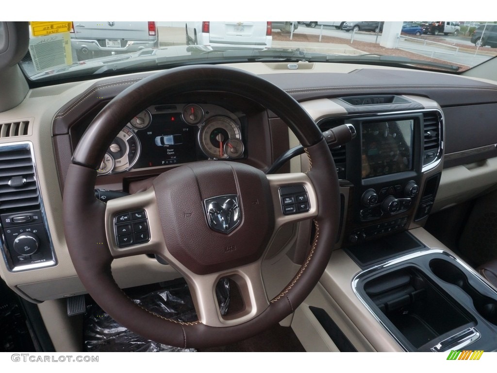 2017 Ram 2500 Laramie Longhorn Crew Cab 4x4 Canyon Brown/Light Frost Beige Dashboard Photo #120655667