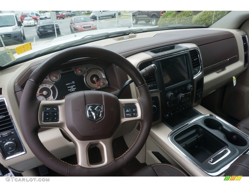 2017 2500 Laramie Longhorn Crew Cab 4x4 - Bright White / Canyon Brown/Light Frost Beige photo #8