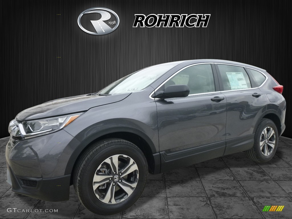 2017 CR-V LX AWD - Modern Steel Metallic / Gray photo #4