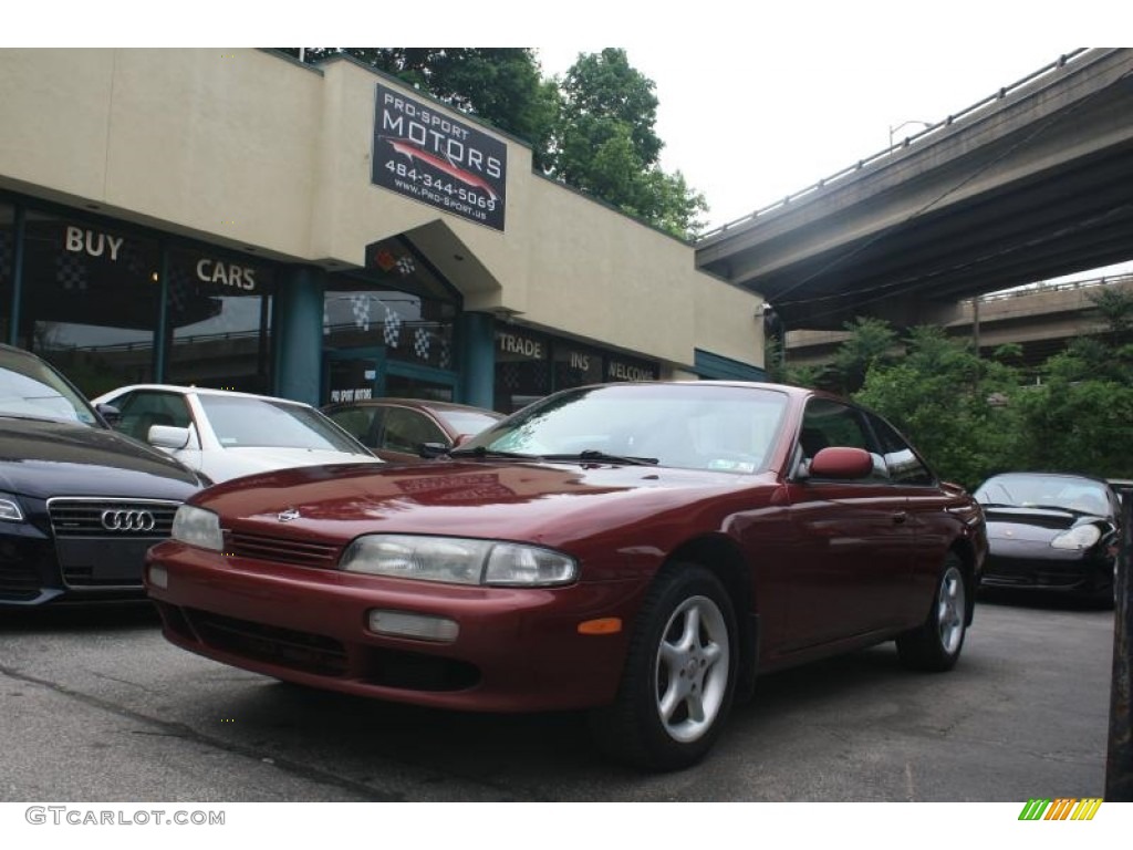 1995 240SX Coupe - Ruby Red Pearl / Dark Gray photo #1
