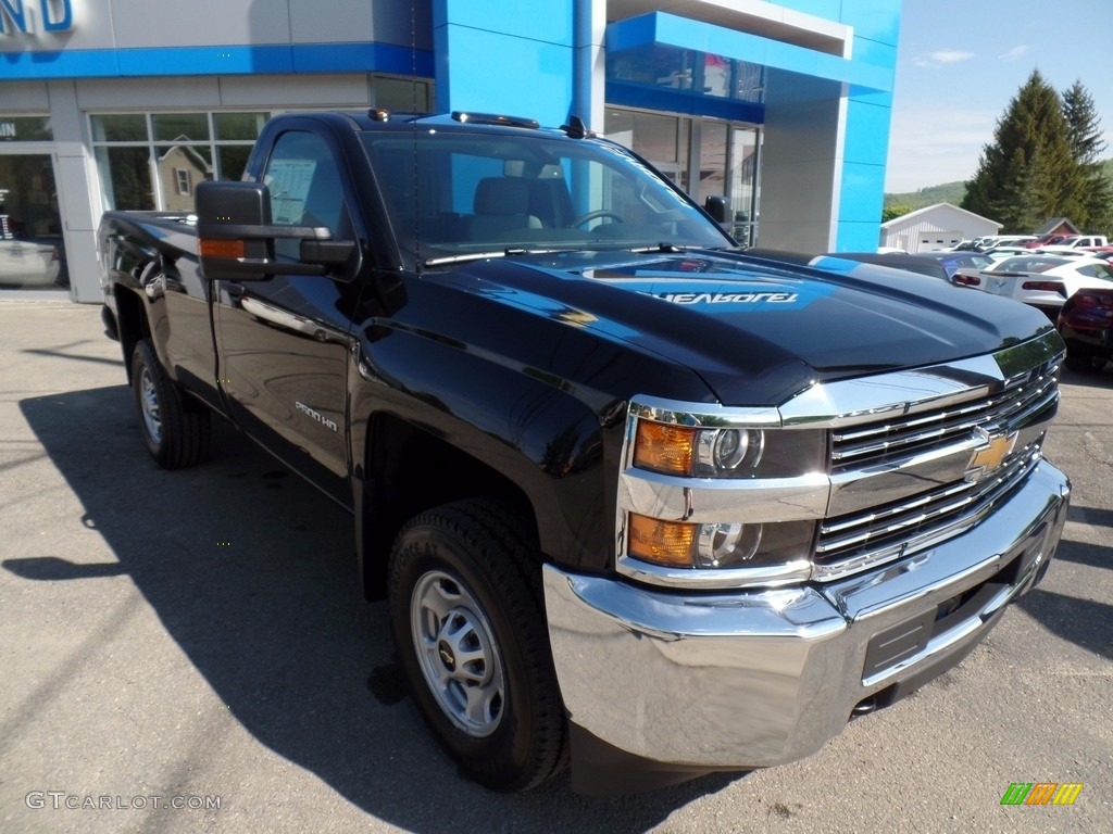 2017 Silverado 2500HD Work Truck Regular Cab 4x4 - Black / Dark Ash/Jet Black photo #3